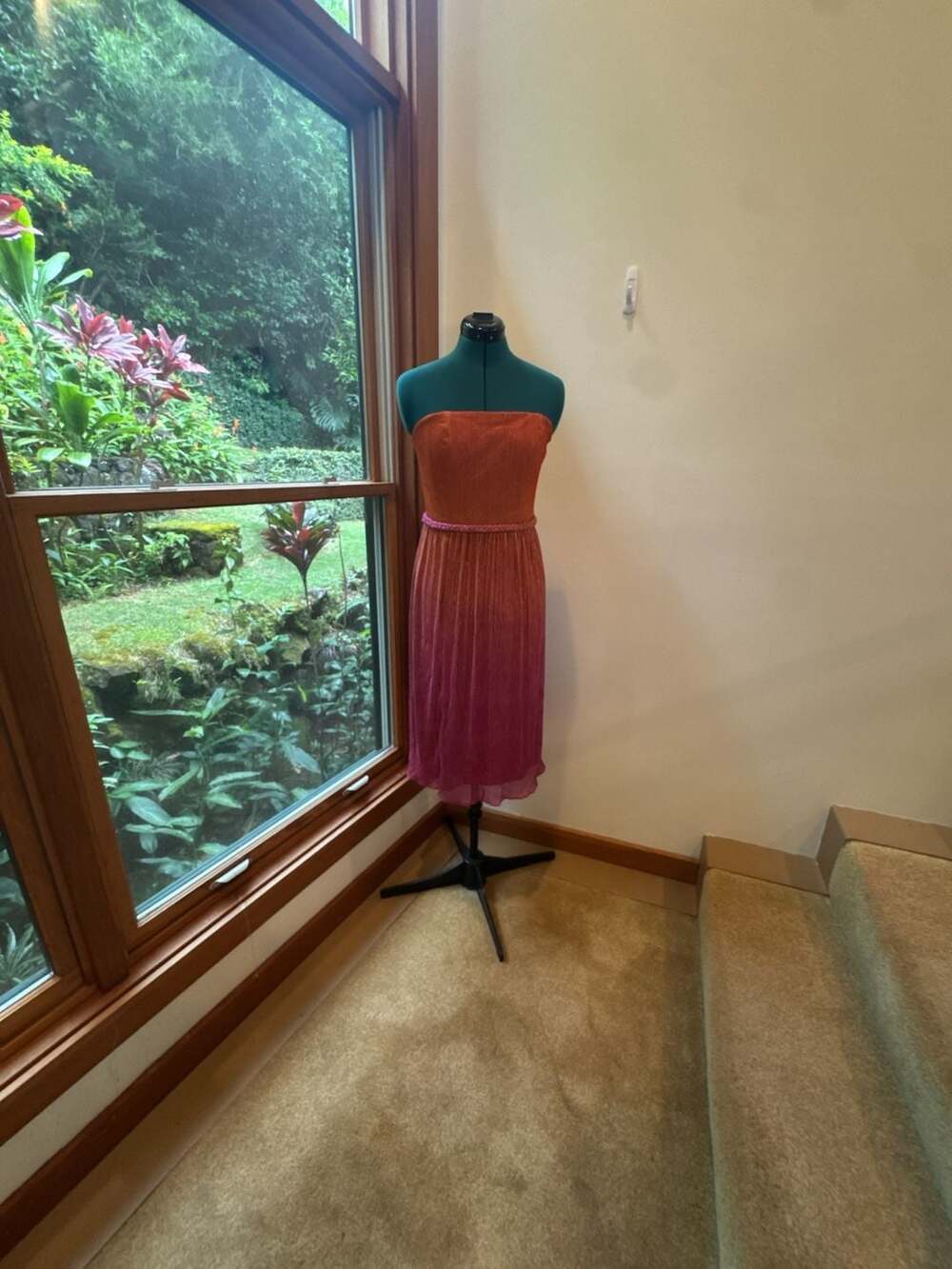 Dress The Population Ombre Strapless Midi Dress Size M